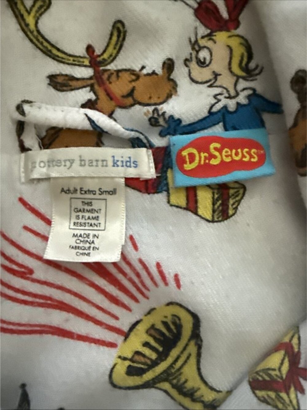 Pottery Barn Adult XS Grinch Pajamas - Picture 4 of 7